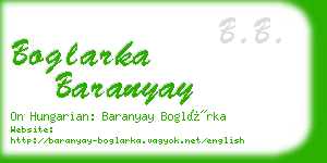 boglarka baranyay business card